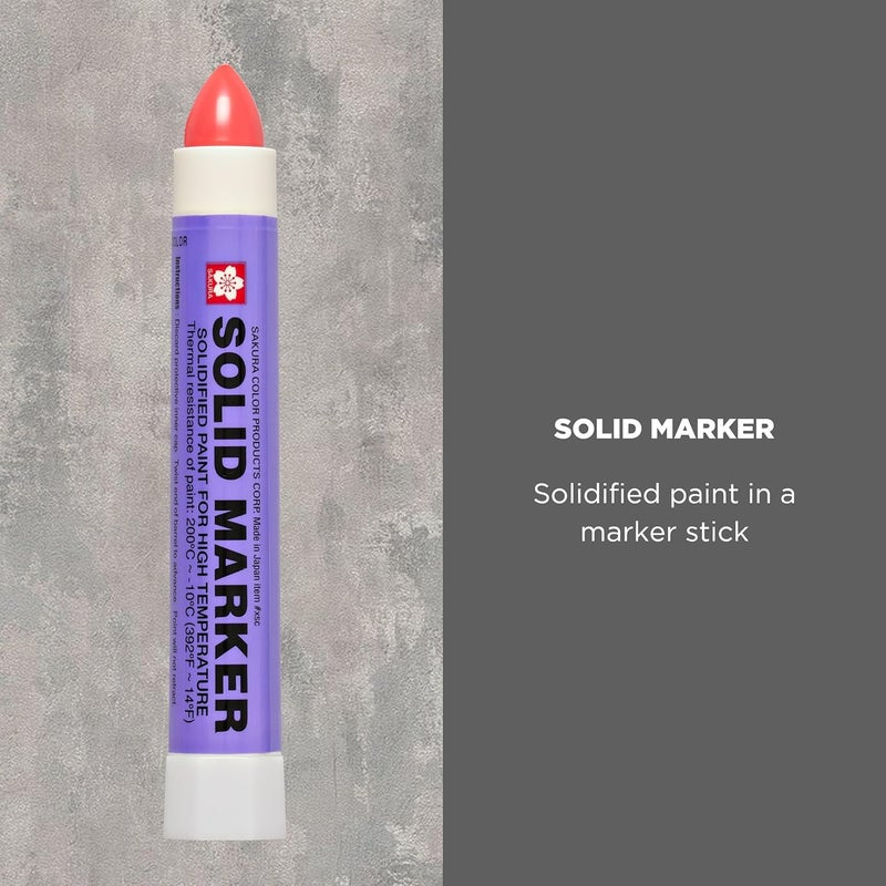 SAKURA SOLID MARKER Sakura Solid Paint Markers - Permanent Marker Pens - Window, Wood & Glass Marker - Red Paint - 12 Pack - Image 2
